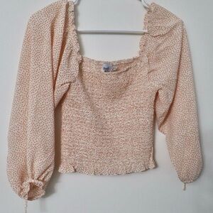 Princess Polly Pink Smocked Puff Sleeve Blouse